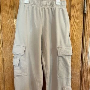garage tan cargo sweatpants